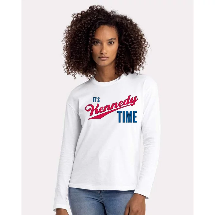 Its Kennedy Time RFK Jr. Womens Cotton Relaxed Long Sleeve T-Shirt