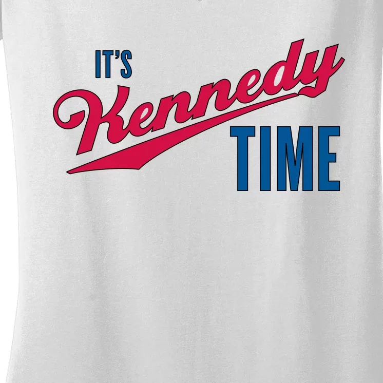 Its Kennedy Time RFK Jr. Women's V-Neck T-Shirt