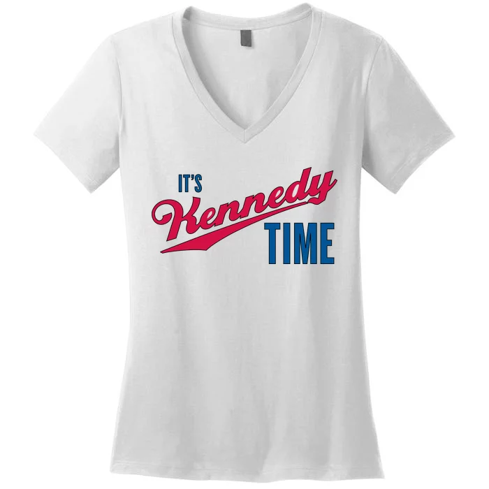 Its Kennedy Time RFK Jr. Women's V-Neck T-Shirt