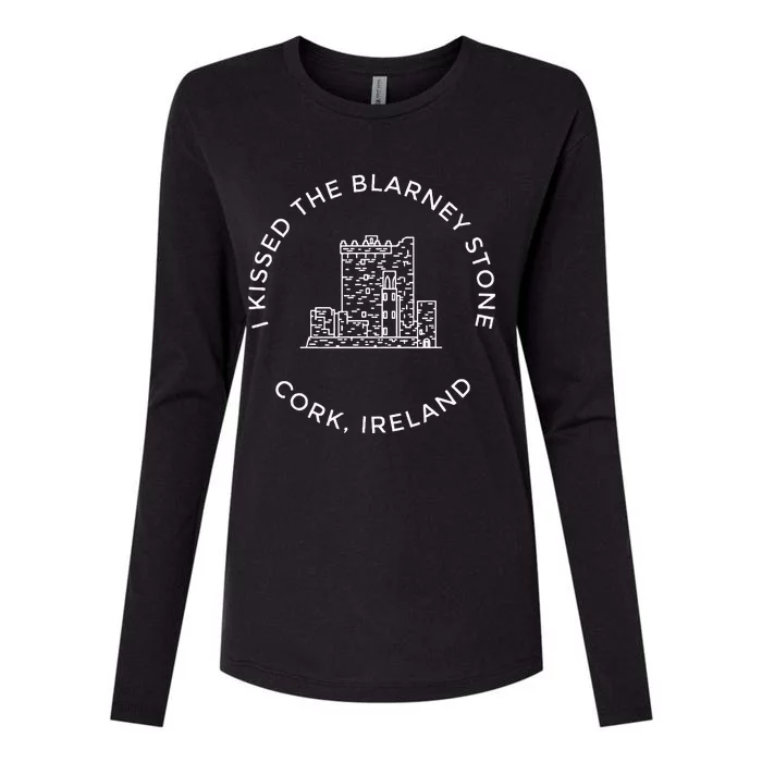 I Kissed The Blarney Stone Ireland Blarney Castle Co Cork Womens Cotton Relaxed Long Sleeve T-Shirt