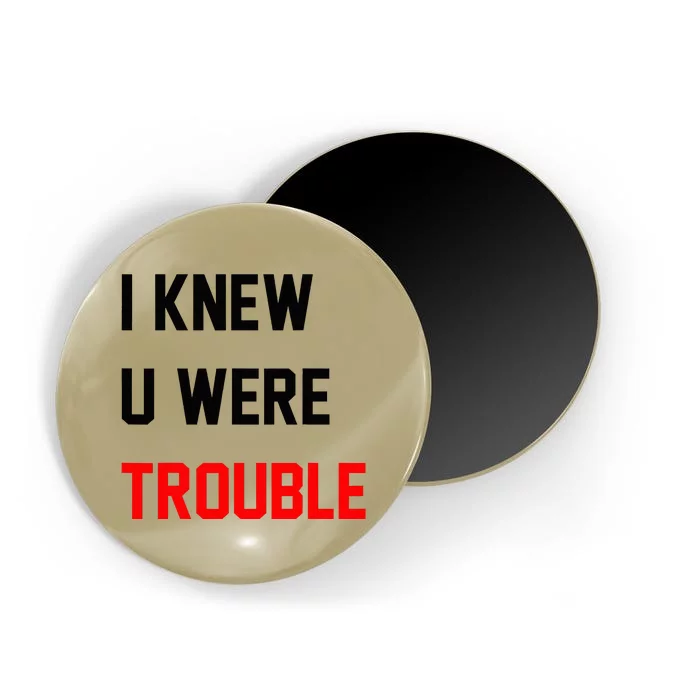 I Knew U Were Trouble Magnet