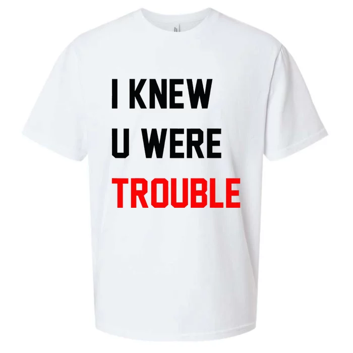 I Knew U Were Trouble Sueded Cloud Jersey T-Shirt