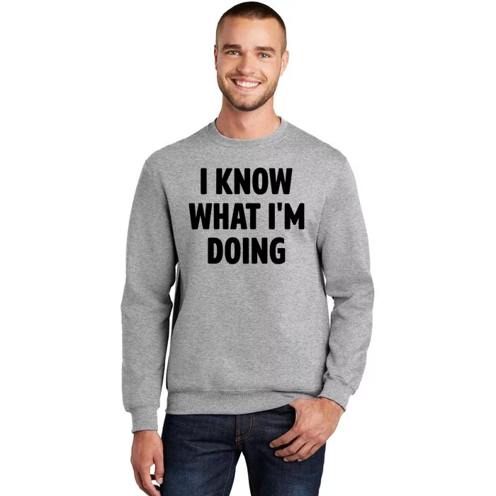 I Know What Im Doing Funny White Lie Party Tall Sweatshirt