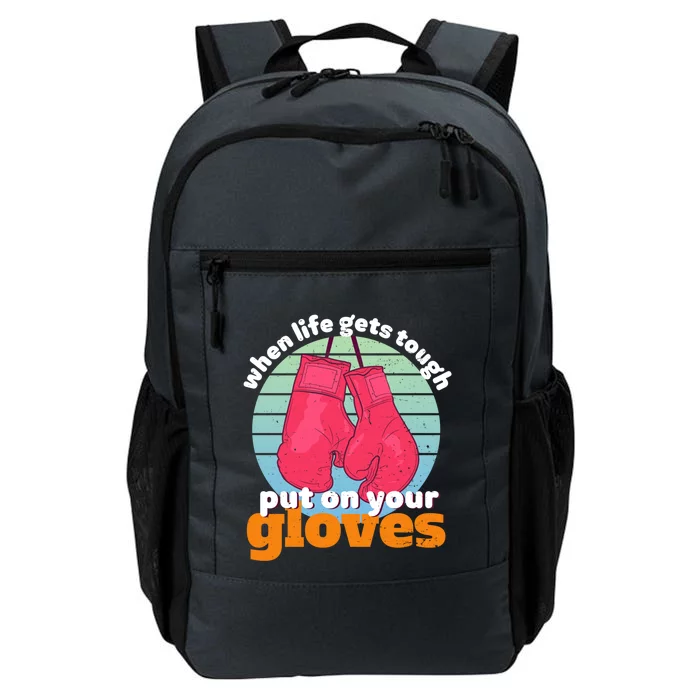 Inspirational Kickboxing When Life Get Tough Gym Motivation Meaningful Gift Daily Commute Backpack