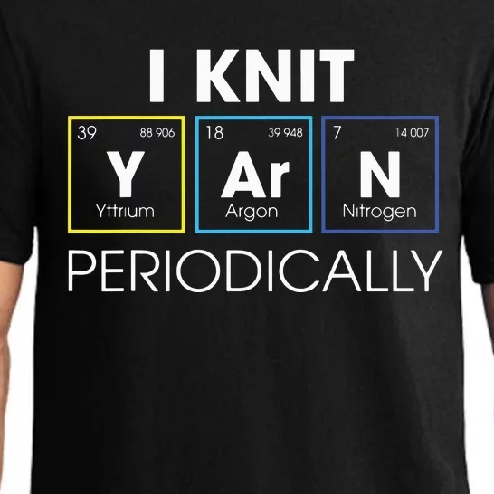 I Knit Yarn Periodically Funny Knitting Gift Pajama Set