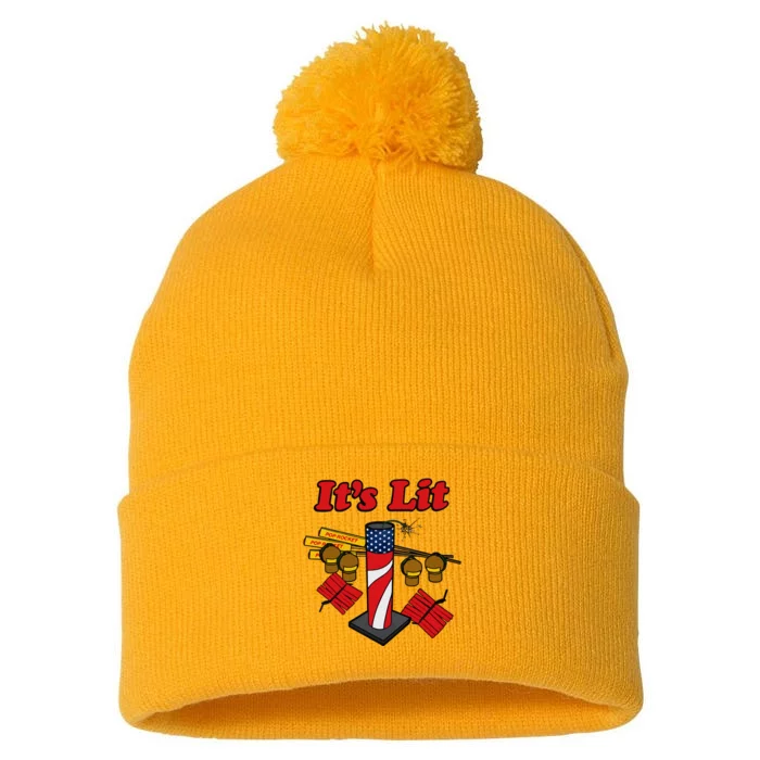 ItS Lit 2024 Pom Pom 12in Knit Beanie