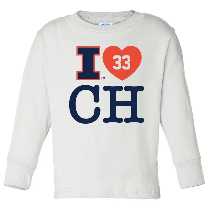 I Love 33 Ch Coleman Hawkin Toddler Long Sleeve Shirt