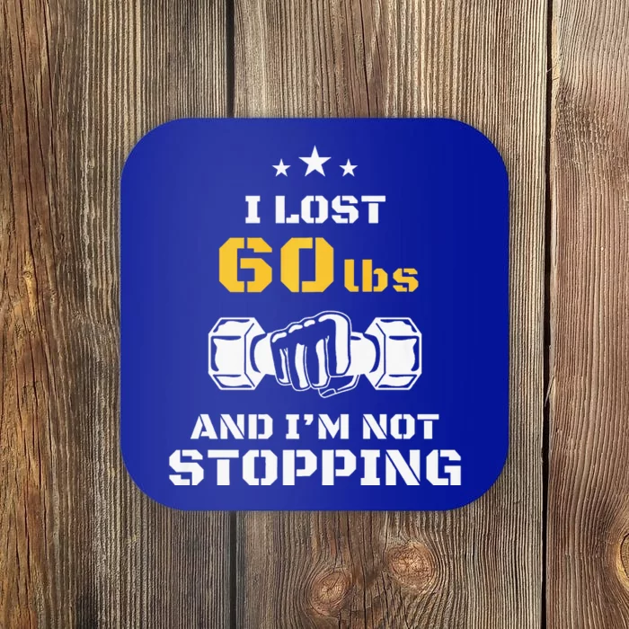 I Lost 60 Pounds Weight Loss Celebration Announcement Coaster