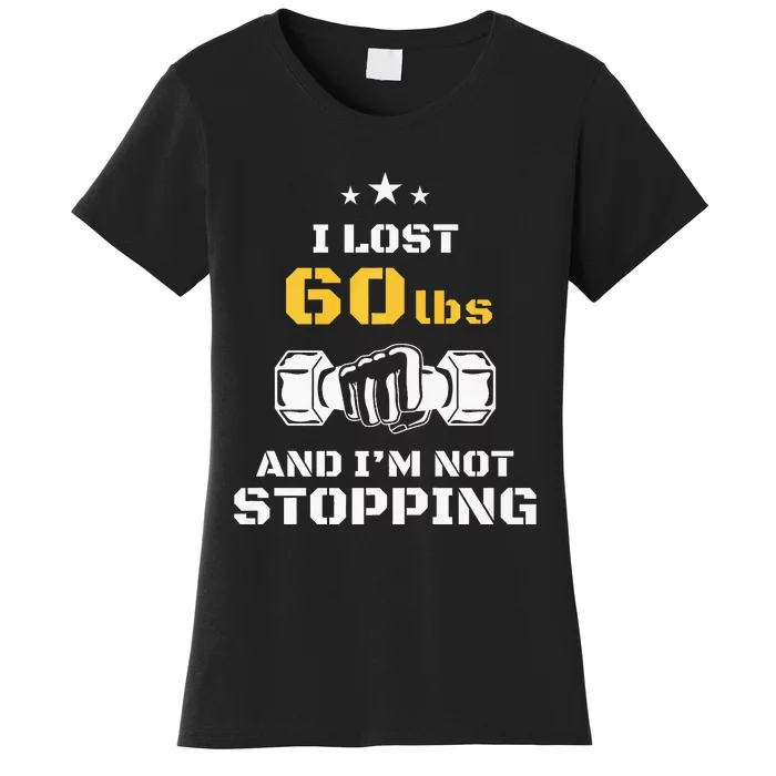 I Lost 60 Pounds Weight Loss Celebration Announcement Women's T-Shirt