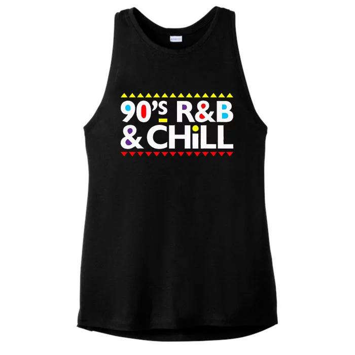 I Love 90s R&B & Chill R&B Music Lovers Ladies Tri-Blend Wicking Tank