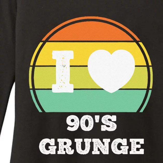 I Love 90s Grunge Rock Music Retro Party Concert Costume Womens CVC Long Sleeve Shirt