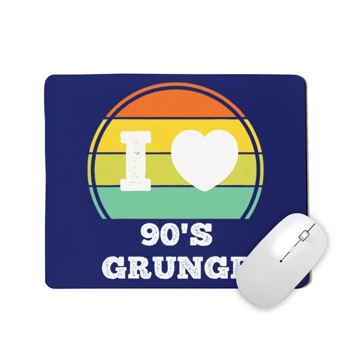 I Love 90s Grunge Rock Music Retro Party Concert Costume Mousepad