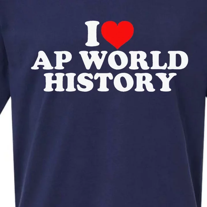 I Love AP World History Sueded Cloud Jersey T-Shirt