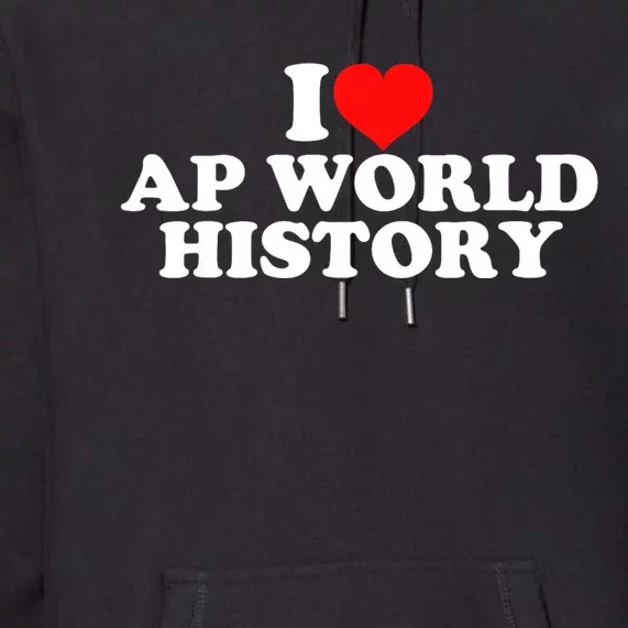 I Love AP World History Premium Hoodie