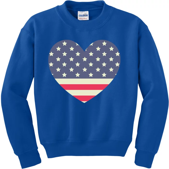 I Love America I Love Usa Heart Gift Kids Sweatshirt