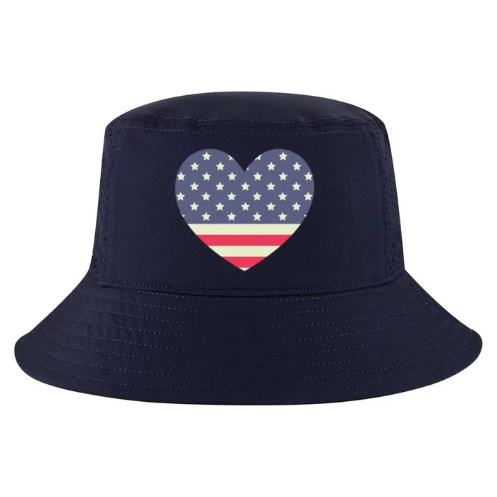 I Love America I Love Usa Heart Gift Cool Comfort Performance Bucket Hat