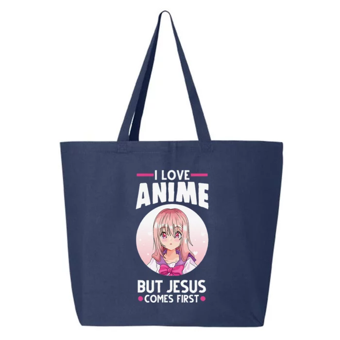 I Love Anime But Jesus Comes First Anime 25L Jumbo Tote