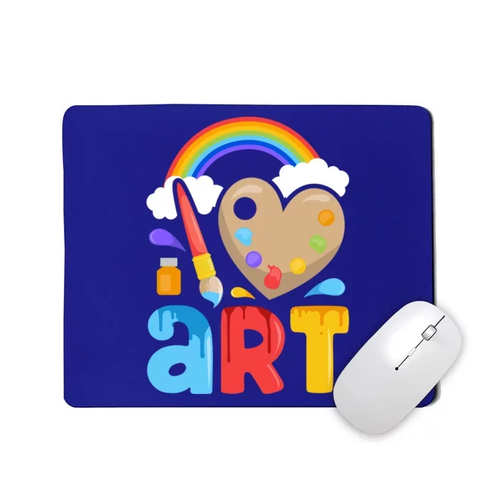 I Love Art Artist Painter Colorful Painting Funny Gift Girls Gift Mousepad