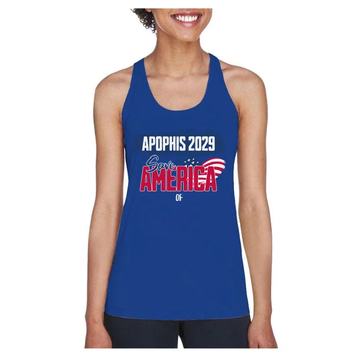 I Love America Asteroid 99942 Apophis 2029 April Gift Women's Racerback Tank