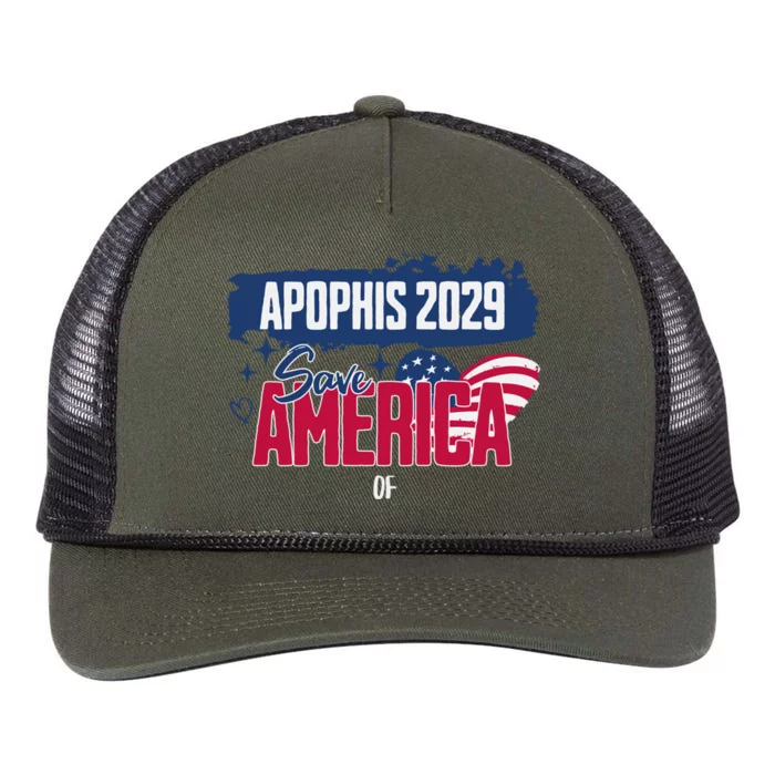 I Love America Asteroid 99942 Apophis 2029 April Gift Retro Rope Trucker Hat Cap