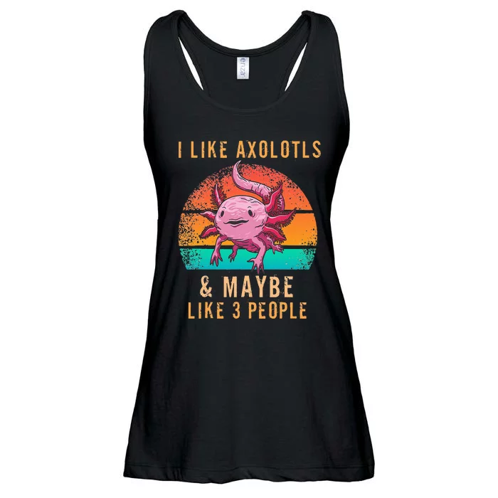 I Like Axolotl And Maybe 3 People Mexican Walking Fish Ladies Essential Flowy Tank