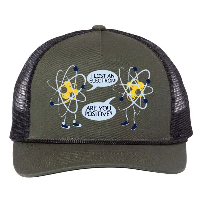 I Lost an Electron Are You Positive Chemistry Joke Retro Rope Trucker Hat Cap