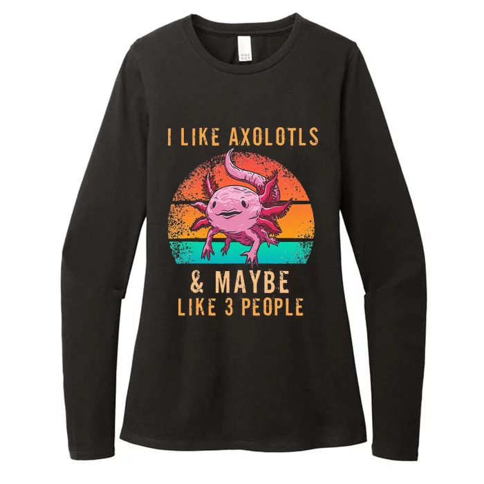 I Like Axolotl And Maybe 3 People Mexican Walking Fish Womens CVC Long Sleeve Shirt