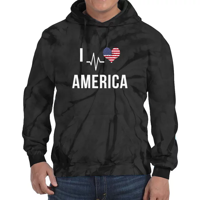 I Love America Tie Dye Hoodie