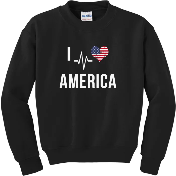 I Love America Kids Sweatshirt