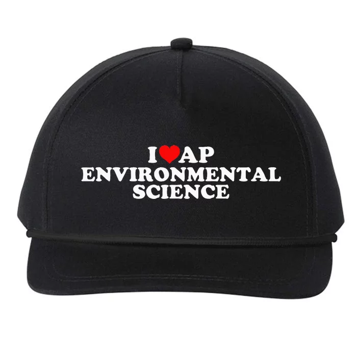 I Love Ap Environmental Science Snapback Five-Panel Rope Hat