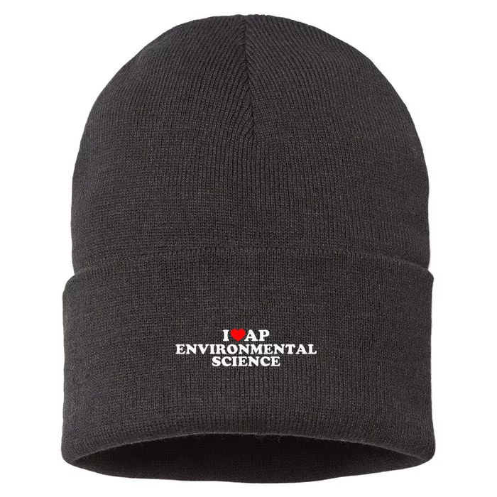 I Love Ap Environmental Science Sustainable Knit Beanie