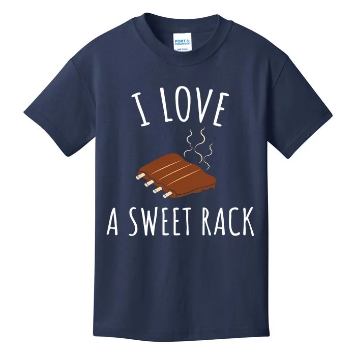 I Love A Sweet Rack BBQ Ribs Funny Kids T-Shirt