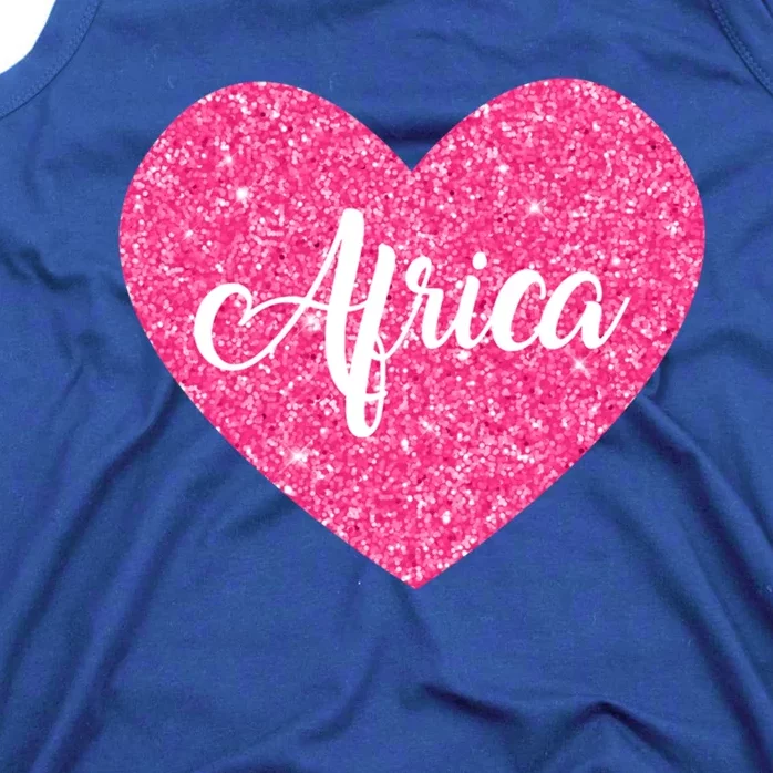 I Love Africa Pink Heart Travel Gift Gift Tank Top