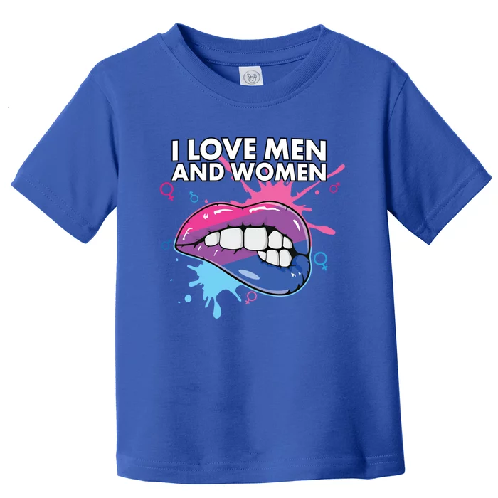 I Love And Bisexual Pride Bisexuality Lgbtq Cool Gift Toddler T-Shirt