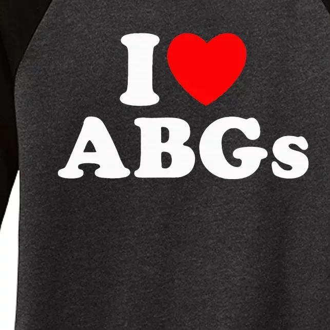 I Love Abgs Women's Tri-Blend 3/4-Sleeve Raglan Shirt