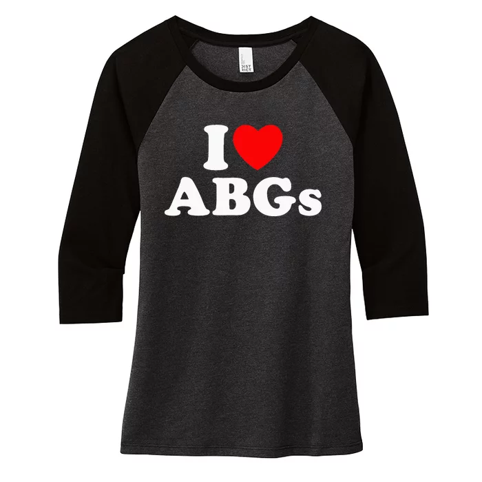 I Love Abgs Women's Tri-Blend 3/4-Sleeve Raglan Shirt