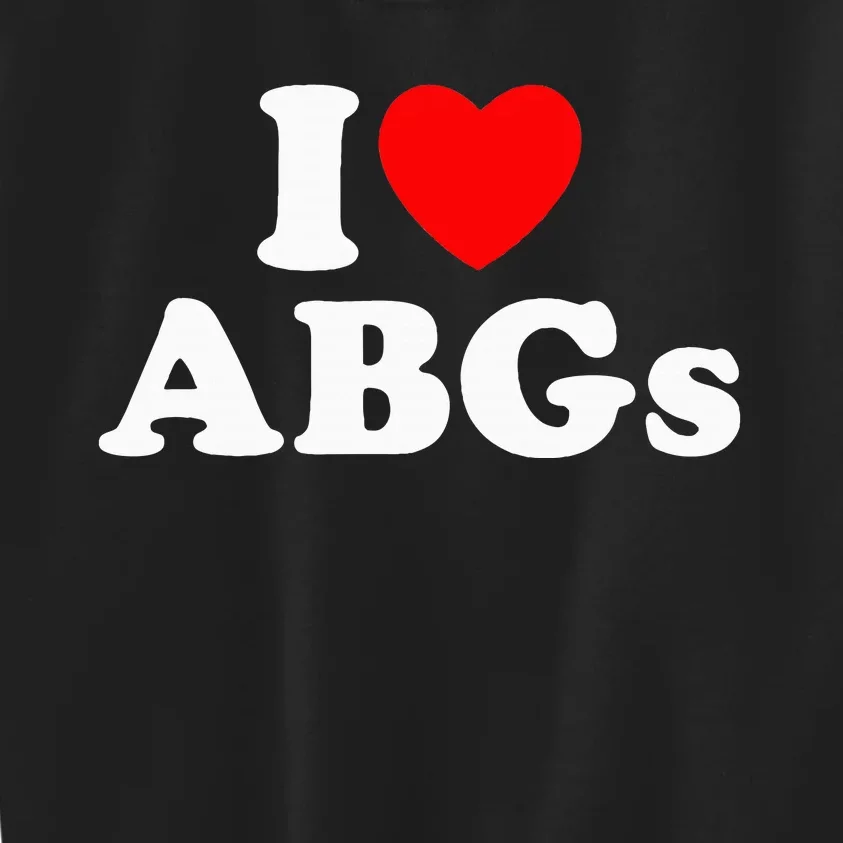 I Love Abgs Kids Sweatshirt