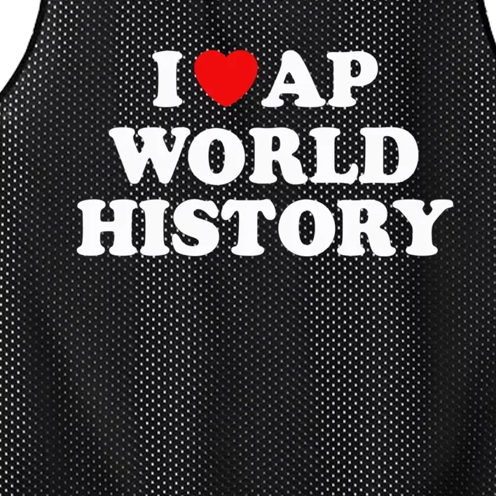 I Love AP World History Mesh Reversible Basketball Jersey Tank