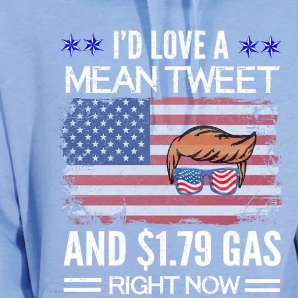 ID Love A Mean Tweet And $1 79 Gas Right Now American Flag Gift Unisex Surf Hoodie