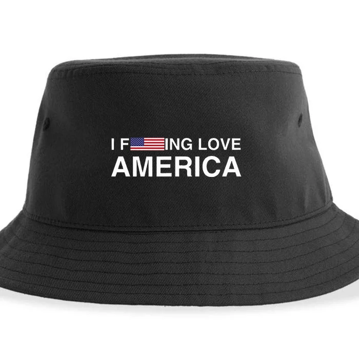 I love america Sustainable Bucket Hat