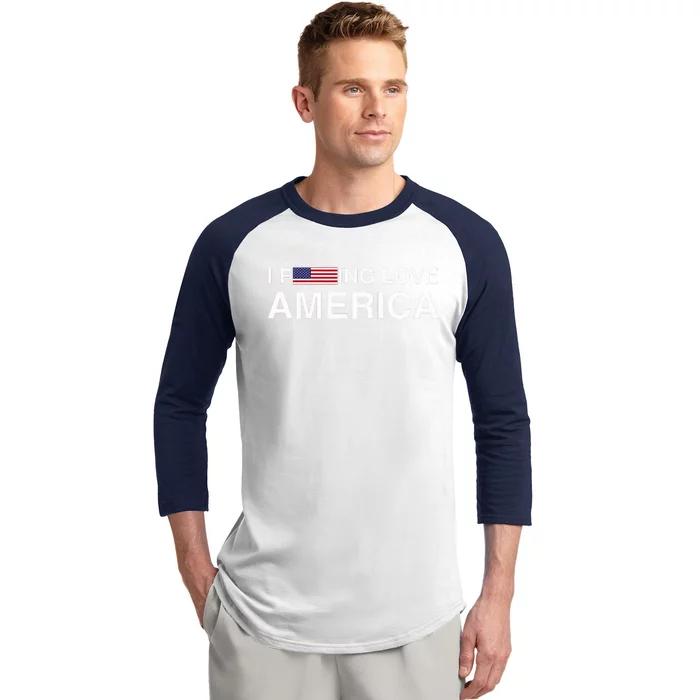 I love america Baseball Sleeve Shirt