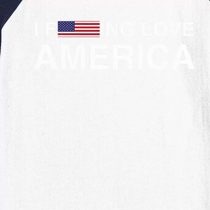 I love america Baseball Sleeve Shirt