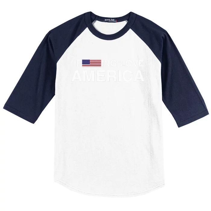 I love america Baseball Sleeve Shirt