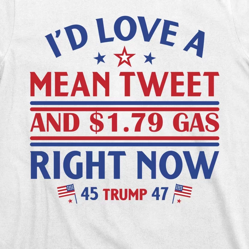 I'd Love A Mean Tweet And Cheap Gas Right Now Trump T-Shirt