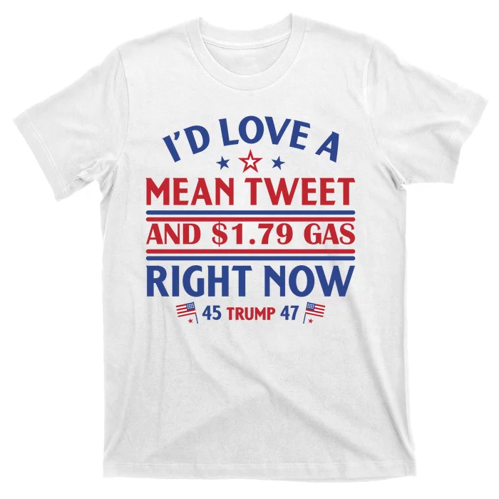 I'd Love A Mean Tweet And Cheap Gas Right Now Trump T-Shirt