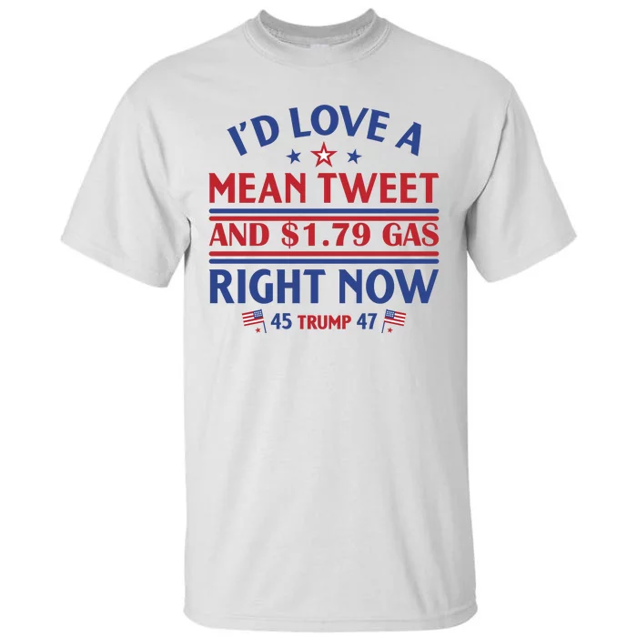 I'd Love A Mean Tweet And Cheap Gas Right Now Trump Tall T-Shirt