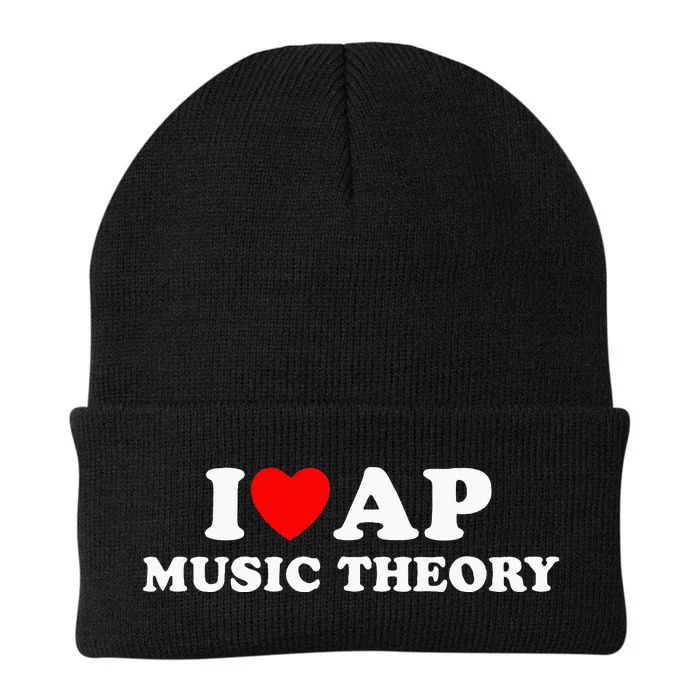 I Love Ap Music Theory I Heart Ap Music Theory Knit Cap Winter Beanie