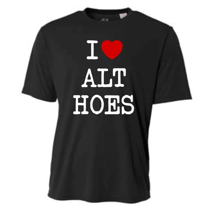 I Love Alt Hoes I Heart Alt Hoes Funny Red Heart Cooling Performance Crew T-Shirt