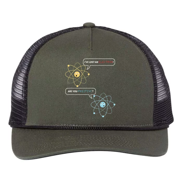 I Lost An Electron. Are You Positive Chemistry Joke Retro Rope Trucker Hat Cap