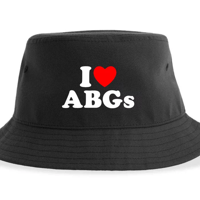 I Love Abgs I Heart Abgs Funny Asian Baby Lover Sustainable Bucket Hat